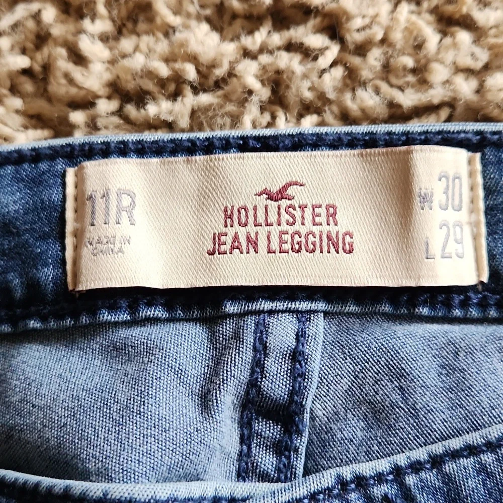 NWT Hollister Classic Blue Women's Jean Leggings Size 11R - Picture 7 of 9